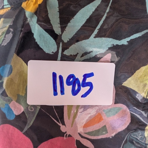 J. Crew Liberty Fabric Top Women 6 Black Floral Ruffle Neck Cottage Preppy - Picture 10 of 10